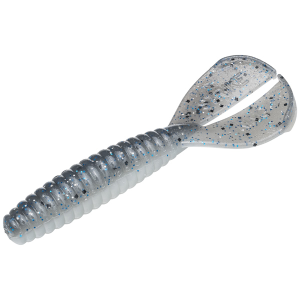 Strike King Rage Twin Tail Menace Grub Fishing Lure, 3.5" - Smokey Shad 1 Strike King Rage Twin Tail Menace Grub Fishing Lure - Smokey Shad
