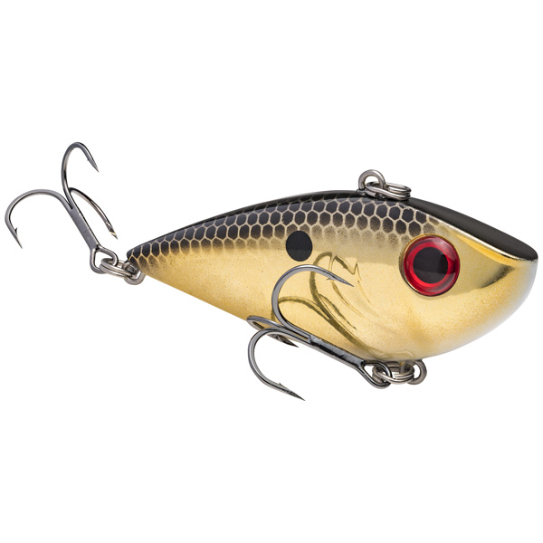 Strike King Red Eyed Shad Tungsten 2-Tap Hard Bait Lure, 3/4oz - Gold/Black Back 1 Strike King Red Eyed Shad Tungsten 2-Tap Fishing Lure - Gold/Black Back