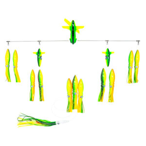 ChatterLures 36" Wingman Side Tracker with 9" Shell Squid - Zucchini