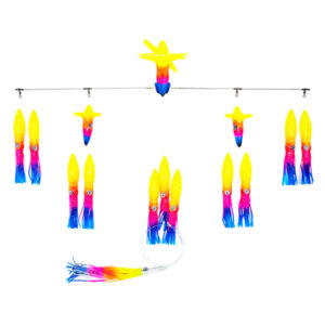 ChatterLures 36" Wingman Side Tracker with 9" Shell Squid - Rainbow