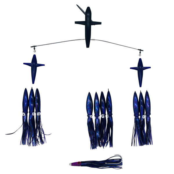 ChatterLures 19" Side Tracker with 9" Floating Bulb Squid - Purple 1 ChatterLures 19" Side Tracker with 9" Floating Bulb Squid - Purple