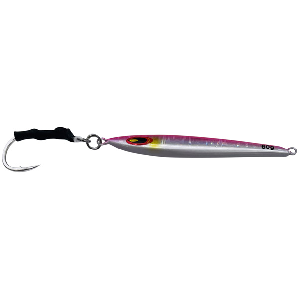 ChatterLures Streaker Jig Lure, 60g - Pink/Silver/Glow 1 ChatterLures Streaker Jig Lure, 60g - Pink/Silver/Glow