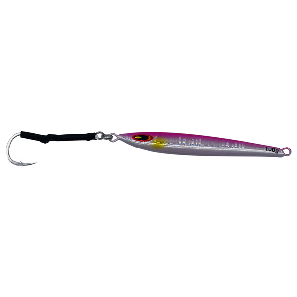 ChatterLures Streaker Jig Lure, 100g - Pink/Silver/Glow 1 ChatterLures Streaker Jig Lure, 100g - Pink/Silver/Glow