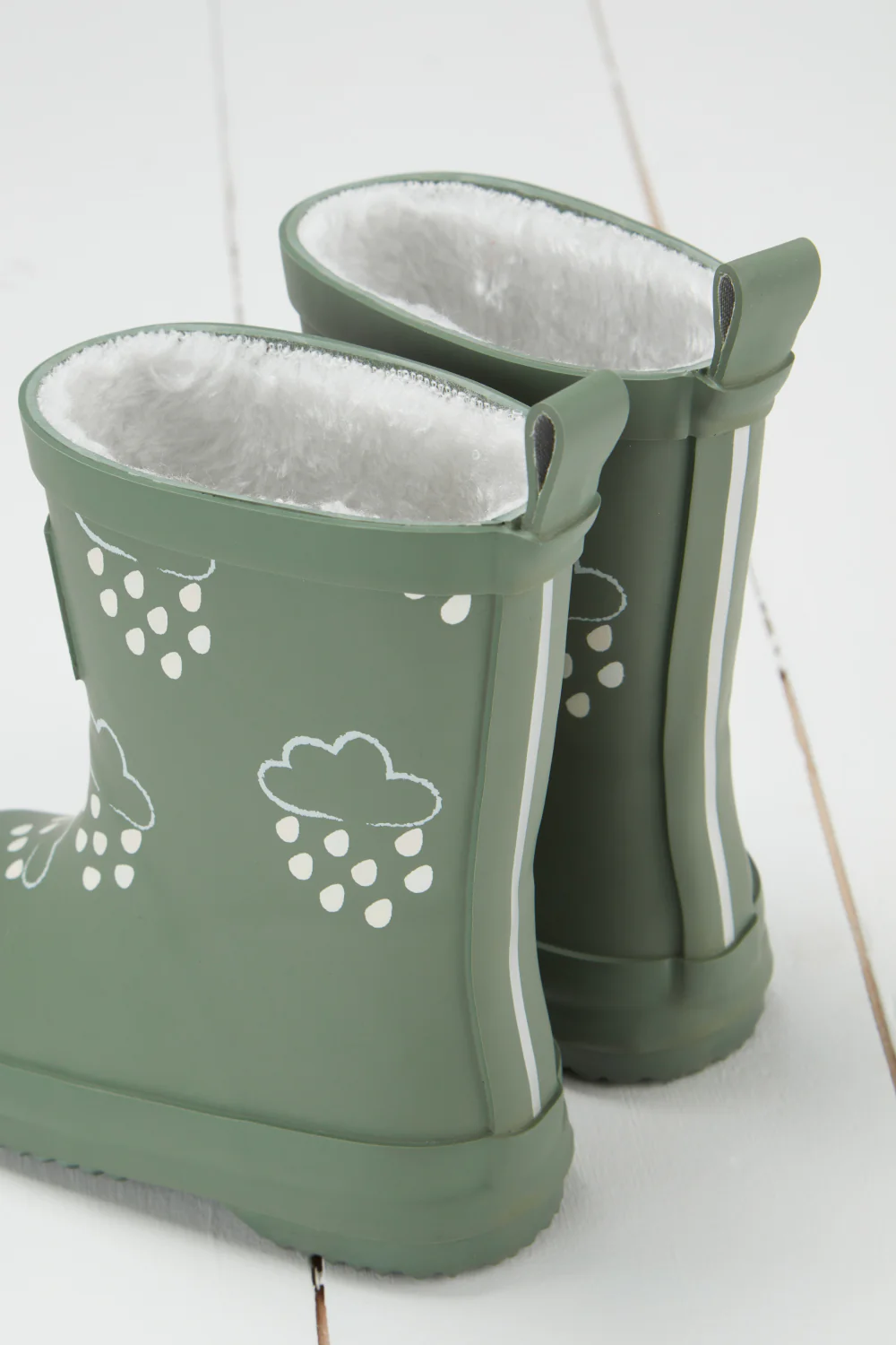 Grass & Air Color Changing Kids Wellies - Khaki Green 2 Grass & Air Color Changing Kids Wellies - Khaki Green - Image 2
