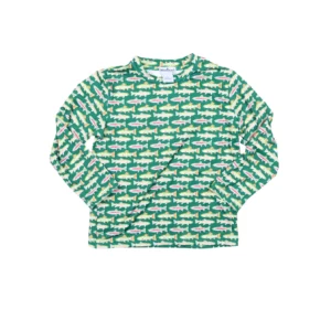 BlueQuail Clothing Co. Kids Evergreen Trout Long Sleeve Performance Tee