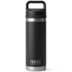 YETI Rambler Water Bottle with Chug Cap, 18oz - Black