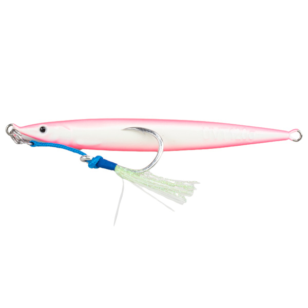 UVTFishing Captain Cory's Shore Catch (Full Glow) Tuna Jig Lure, 220g - Bubble Gum Pink 1 UVTFishing Captain Cory's Shore Catch (Full Glow) Tuna Jig Lure - Bubble Gum Pink