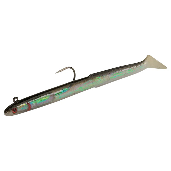 Tsunami Holographic Weighted Sand Eel Fishing Lures, 8" - Black Back 1 Tsunami Holographic Weighted Sand Eel Fishing Lures - Black Back