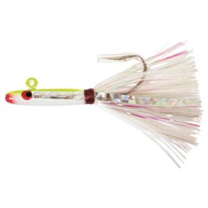 Tsunami Glass Minnow Jig Lure - Chartreuse/White