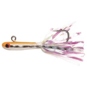 Tsunami Glass Minnow Jig Lure - Orange/White