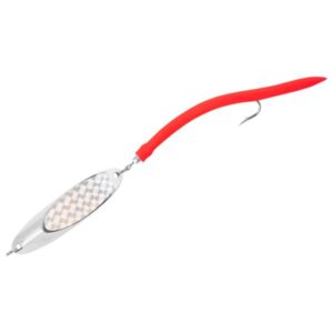 Tsunami Shockwave Spoon Lure with Single Hook and Tube - Red