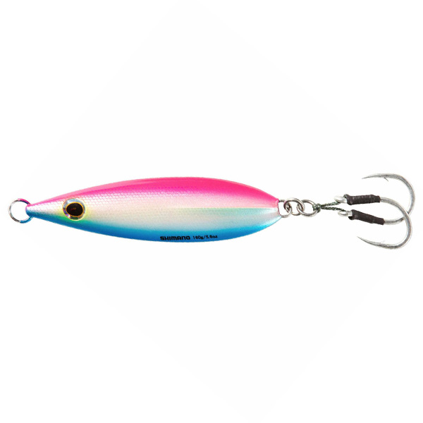 Shimano Butterfly Flat-Fall Jig Lure, 5.08" - Pink/Blue 1 Shimano Butterfly Flat-Fall Jig Lure - Pink/Blue