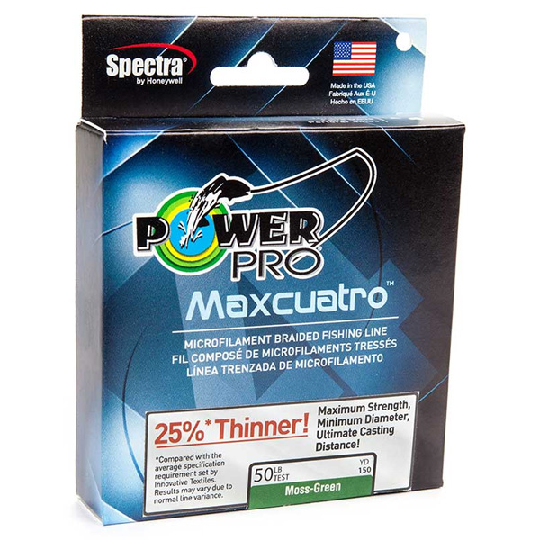 PowerPro Maxcuatro Fishing Line, 50lb - Moss Green 1 PowerPro Maxcuatro Fishing Line