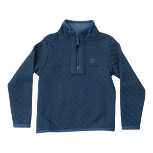 PRODOH's Boy's Quilted Zip Pullover in Big Dipper Navy