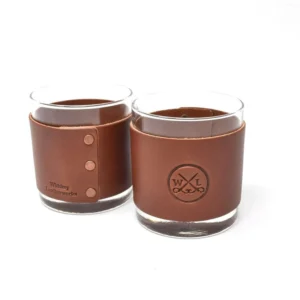 Whiskey Leatherworks The Rocks Glass With Sporting Shoppe Logo