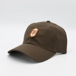 TOM BECKBE SHIELD LOGO BASEBALL CAP RYE BROWN