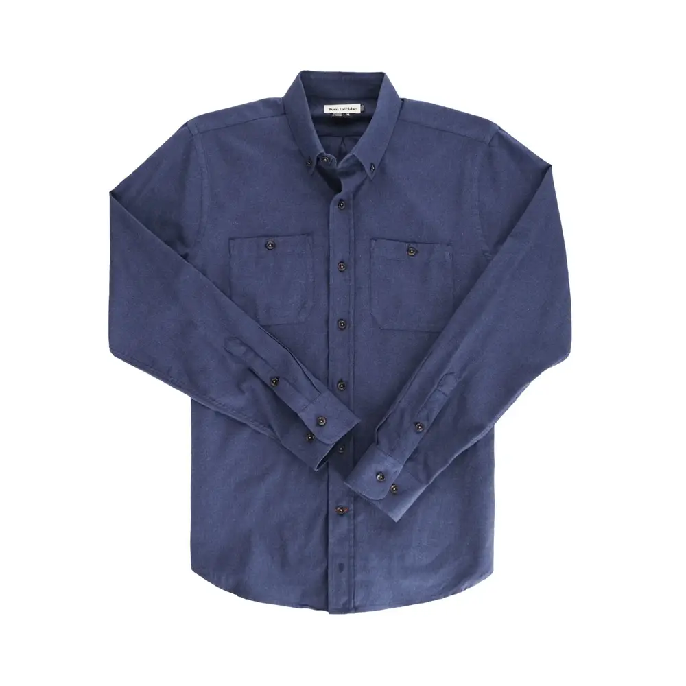 Tom Beckbe Dixon Brushed Cotton Twill Shirt Midnight Blue 1 Tom Beckbe Dixon Brushed Cotton Twill Shirt Midnight Blue
