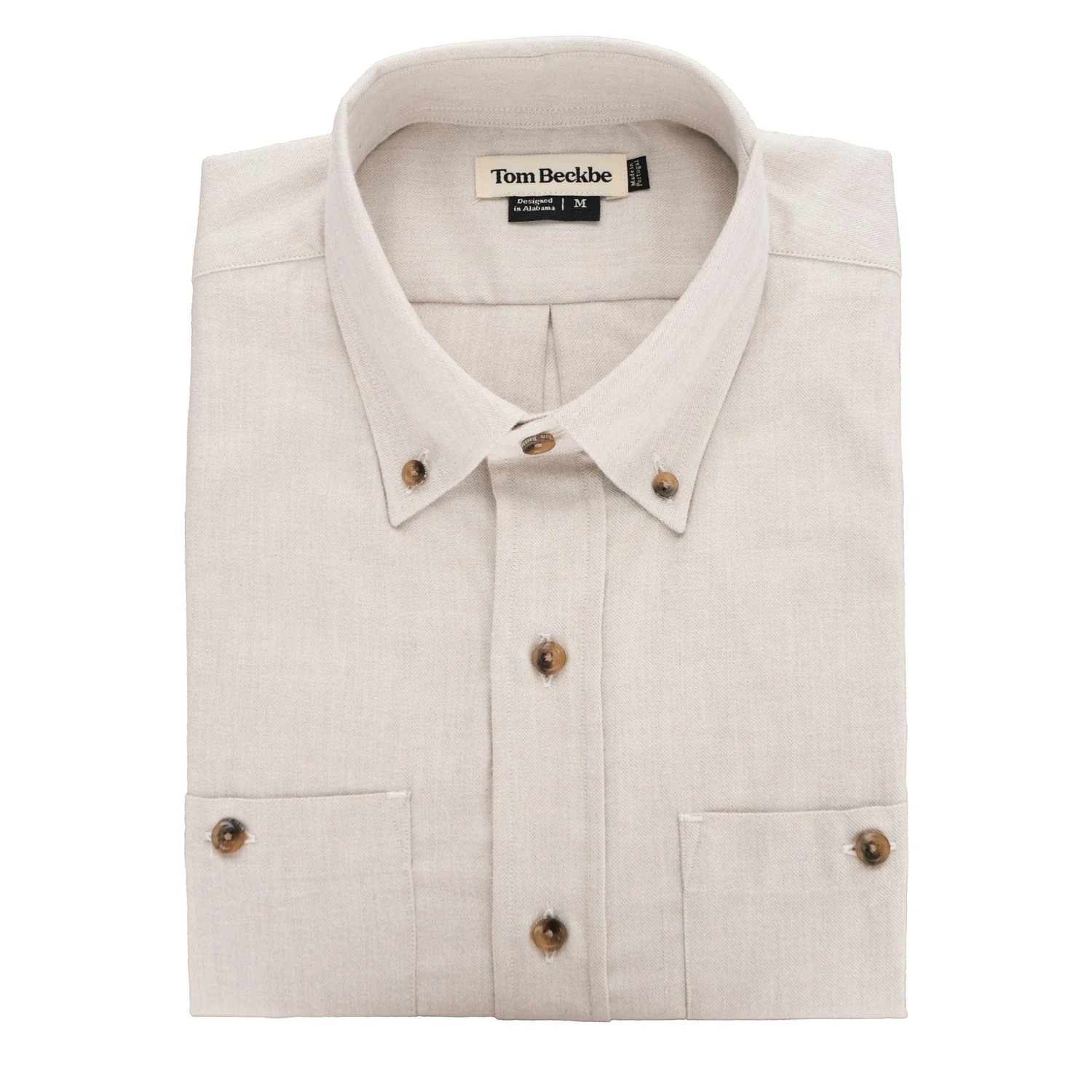 Tom Beckbe Dixon Brushed Cotton Twill Shirt - White Wheat 1 Tom Beckbe Dixon Brushed Cotton Twill Shirt - White Wheat