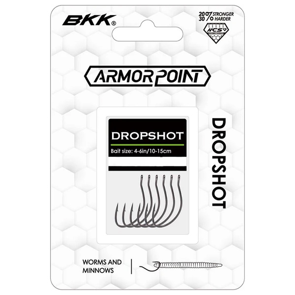 BKK Hooks Armor-Point Dropshot Fishing Hooks, 2/0 1 BKK Hooks Armor-Point Dropshot Fishing Hooks