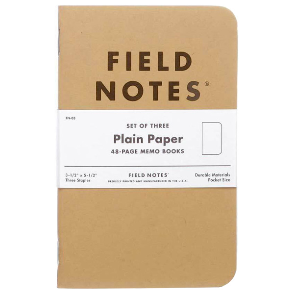 Field Notes Original Kraft Plain Paper Notebooks 1 Field Notes Original Kraft Plain Paper Notebooks
