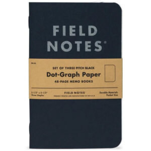 Field Notes Pitch Black Dot-Graph Memo Book