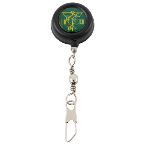 Dr. Slick Co Pin-On Reel, Swivel Ring - Black 1 Dr. Slick Co Pin-On Reel, Swivel Ring - Black