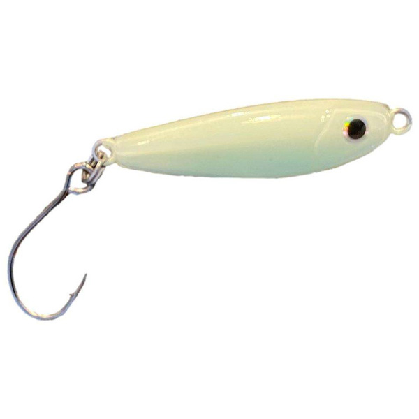 Joebaggs Peanut Resin Jig Lure, 2" - Bone/Glow 1 Joebaggs Peanut Resin Jig Lure - Bone/Glow