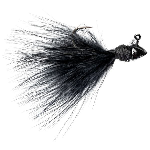 Strike King Tour Grade Hair Jig Lures, 1/4oz - Black 1 Strike King Tour Grade Hair Jig Lures - Black