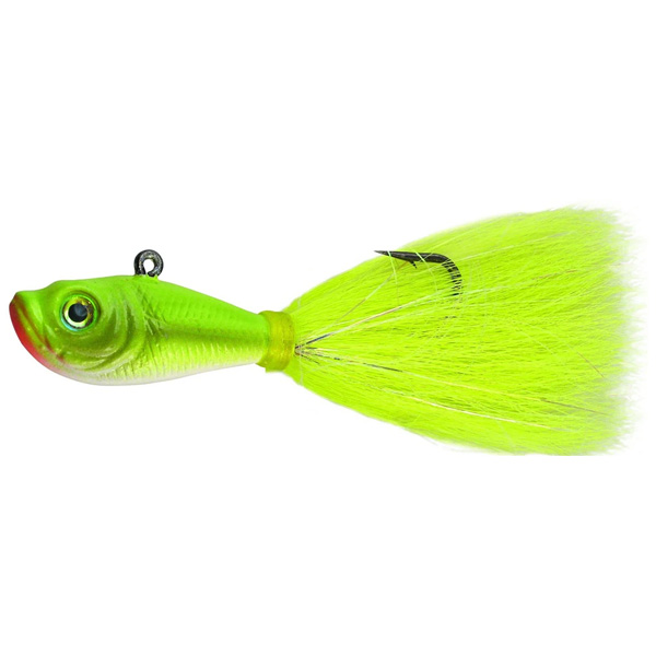 SPRO Bucktail Jig Lure, 2oz - Crazy Chartreuse 1 SPRO Bucktail Jig Lure - Crazy Chartreuse