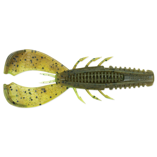 Rapala CrushCity Cleanup Craw Fishing Lures - Green Pumpkin Chartreuse Pepper 1 Rapala CrushCity Cleanup Craw Fishing Lures - Green Pumpkin Chartreuse Pepper