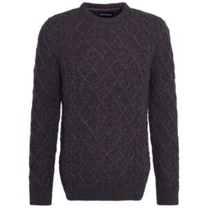 Barbour Stowford Cable-Knit Crew Neck Jumper - Navy