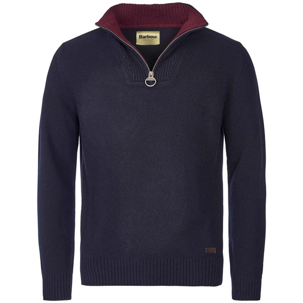 Barbour Nelson Essential Half-Zip Jumper - Navy or Seaweed 1 Barbour Nelson Essential Half-Zip Jumper - Navy