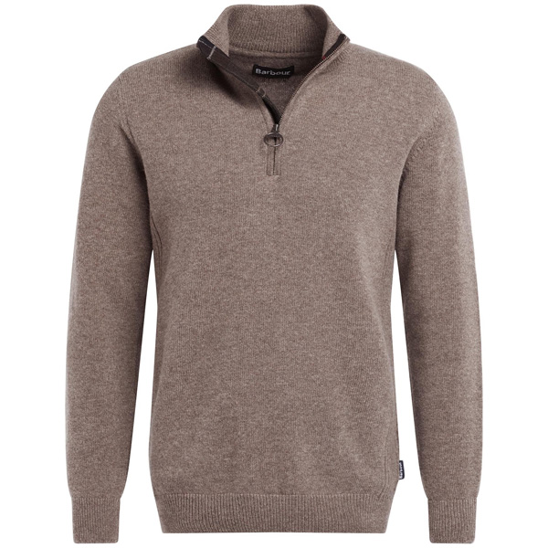 Barbour Holden Half-Zip Jumper - Military or Mid Grey 2 Barbour Holden Half Zip Jumper - Military Marl