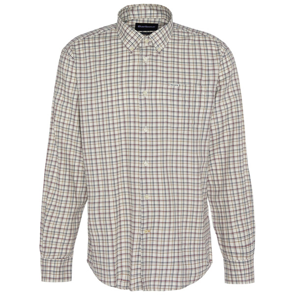 Barbour Ashton Regular Long-Sleeved Shirt - Dark Navy or Ecru 2 Barbour Ashton Regular Long-Sleeved Shirt - Ecru