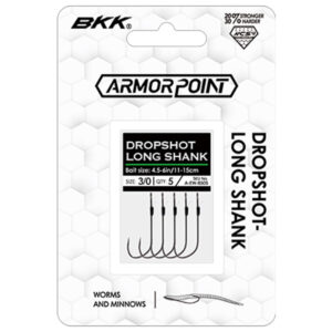 BKK Hooks Armor-Point Dropshot Long Shank Fishing Hooks