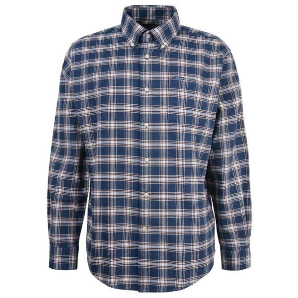 Barbour Bowburn Regular Long-Sleeved Shirt - Navy or Olive 1 Barbour Bowburn Regular Long-Sleeved Shirt - Navy Marl