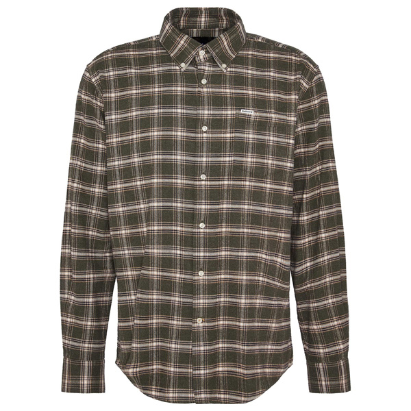 Barbour Bowburn Regular Long-Sleeved Shirt - Navy or Olive 2 Barbour Bowburn Regular Long-Sleeved Shirt - Olive Marl