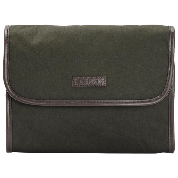 Barbour Wax Hanging Washbag 1 Barbour Wax Hanging Washbag