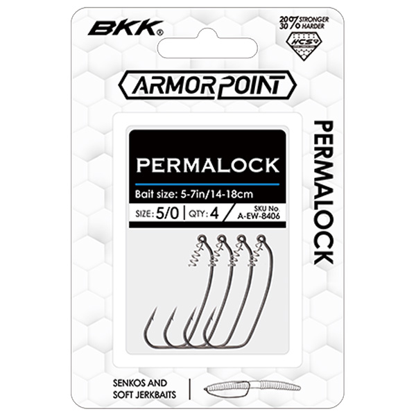 BKK Hooks Armor-Point Permalock Hooks - 3/0 1 BKK Hooks Armor-Point Permalock Fishing Hooks