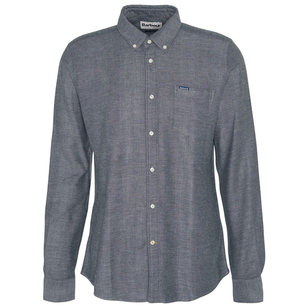 Barbour Buckley Tailored Long-Sleeved Shirt - Grey Marl or Stone 1 Barbour Buckley Tailored Long-Sleeved Shirt - Grey Marl