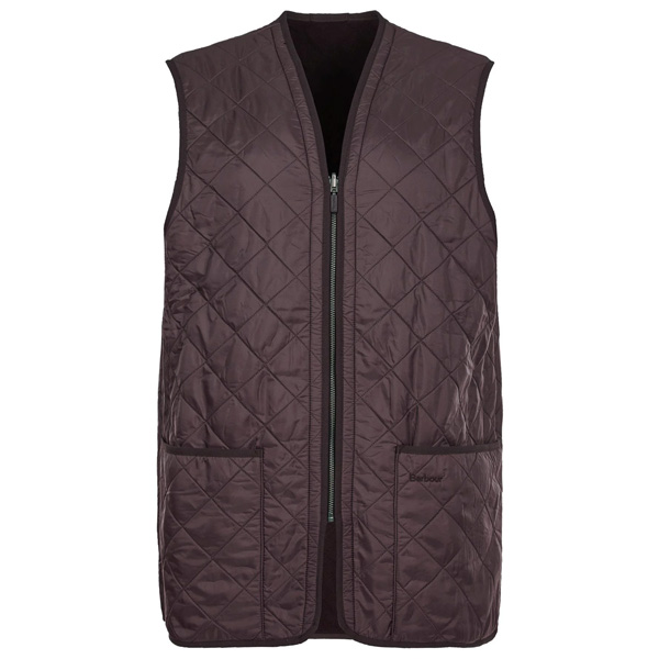 Barbour Polarquilt Waistcoat with Zip-In Liner - Dark Brown 1 Barbour Polarquilt Waistcoat with Zip-In Liner - Dark Brown