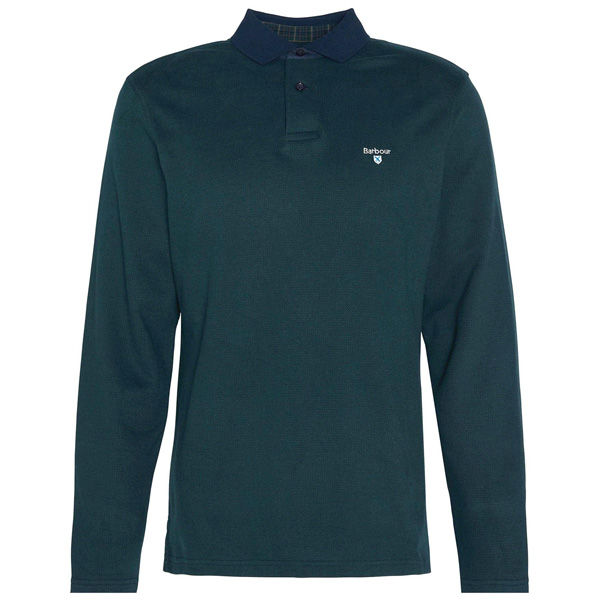 Barbour Walkford Long-Sleeved Polo Shirt - Sapphire Navy 1 Barbour Walkford Long-Sleeved Polo Shirt - Sapphire Navy