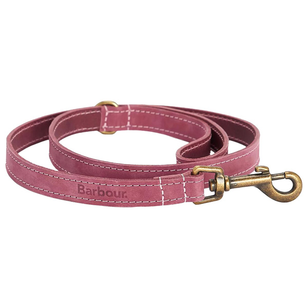 Barbour Leather Dog Lead - Various Colors 3 Barbour Leather Dog Lead - Classic Pink