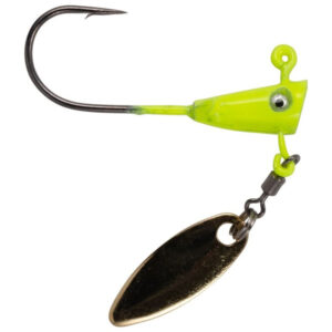 Leland's Lures Fin Spin Jigheads - Chartreuse