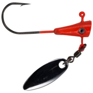 Leland's Lures Fin Spin Jigheads - Orange