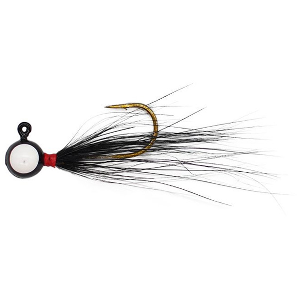 Leland's Lures Pop-Eye Jig Lures, 1/32oz - White/Black 1 Leland's Lures Pop-Eye Jig Lures - White/Black