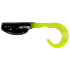 Leland's Lures Crappie Magnet Slab Curly Fishing Lures - Black/Chartreuse