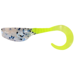 Leland's Lures Crappie Magnet Slab Curly Fishing Lures - ShoNuff/Chartreuse