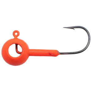Leland's Lures Eye Hole Round Head Scent Holder Jig Lures - Orange