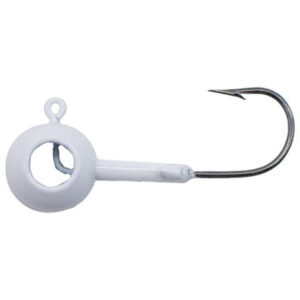 Leland's Lures Eye Hole Round Head Scent Holder Jig Lures - White